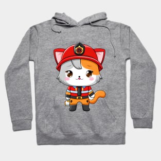 Cat Dressed as a Fireman, Super Cute, Adorable, and So Fun Hoodie